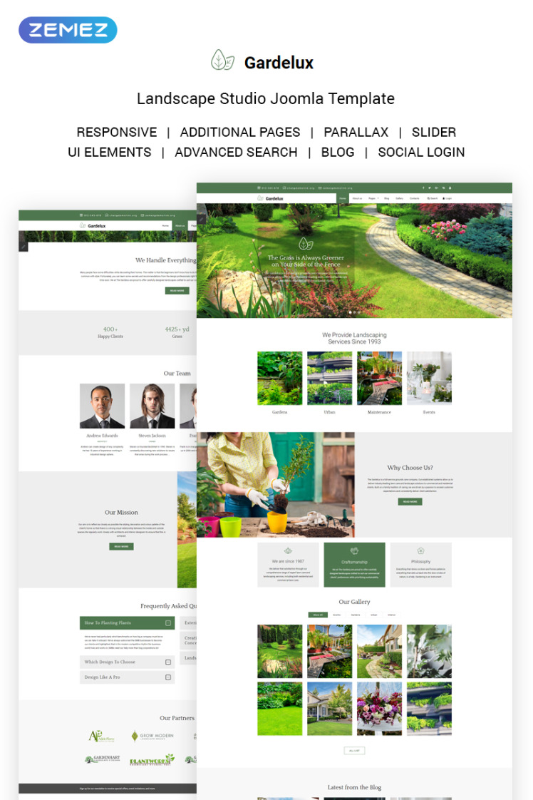 Gardelux Landscape Studio Joomla Templates