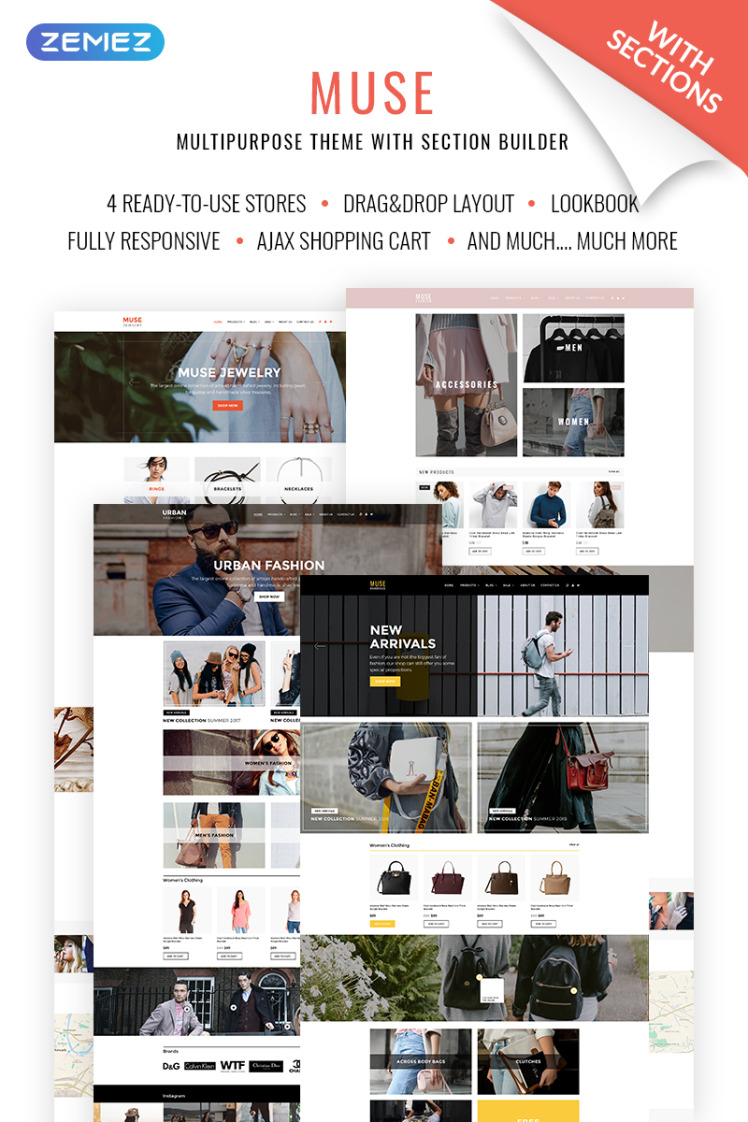 Muse Jewellery Fashion Responsive Shopify Theme #71512