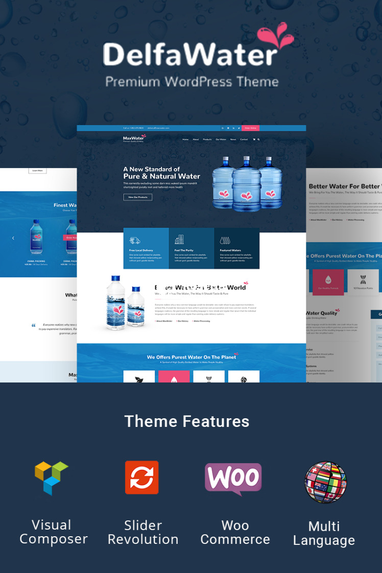 Delfa Water Delivery WordPress Theme
