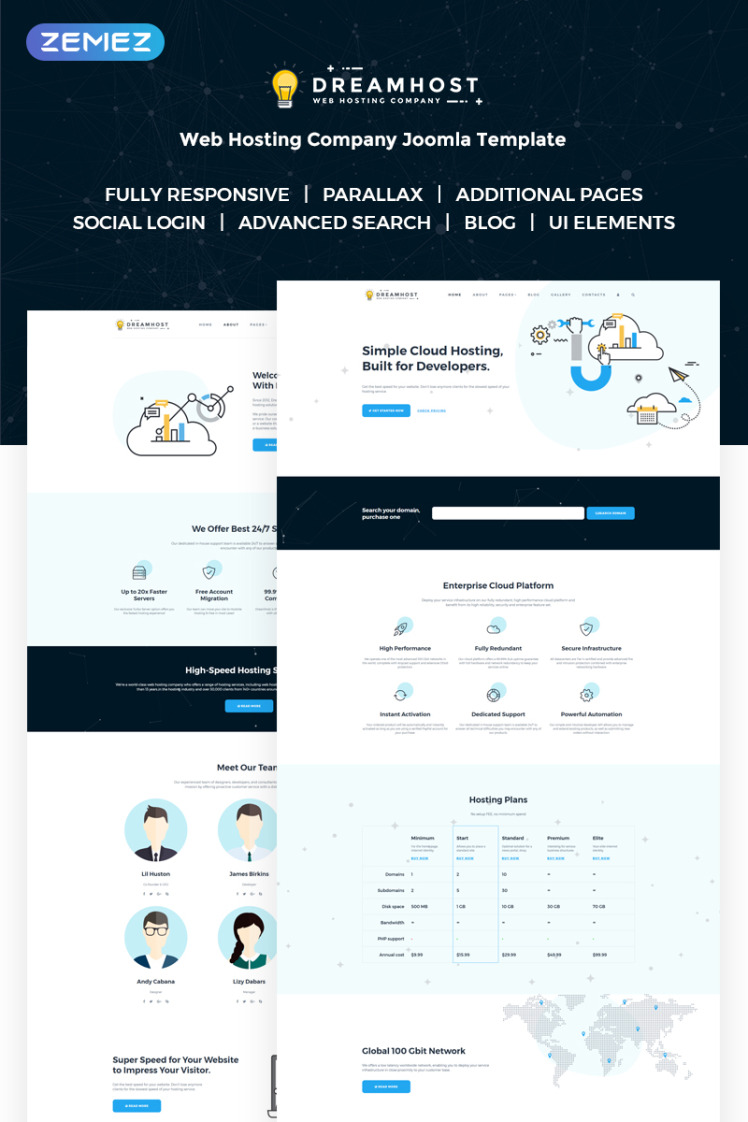 Dreamhost Cloud Hosting Joomla Templates