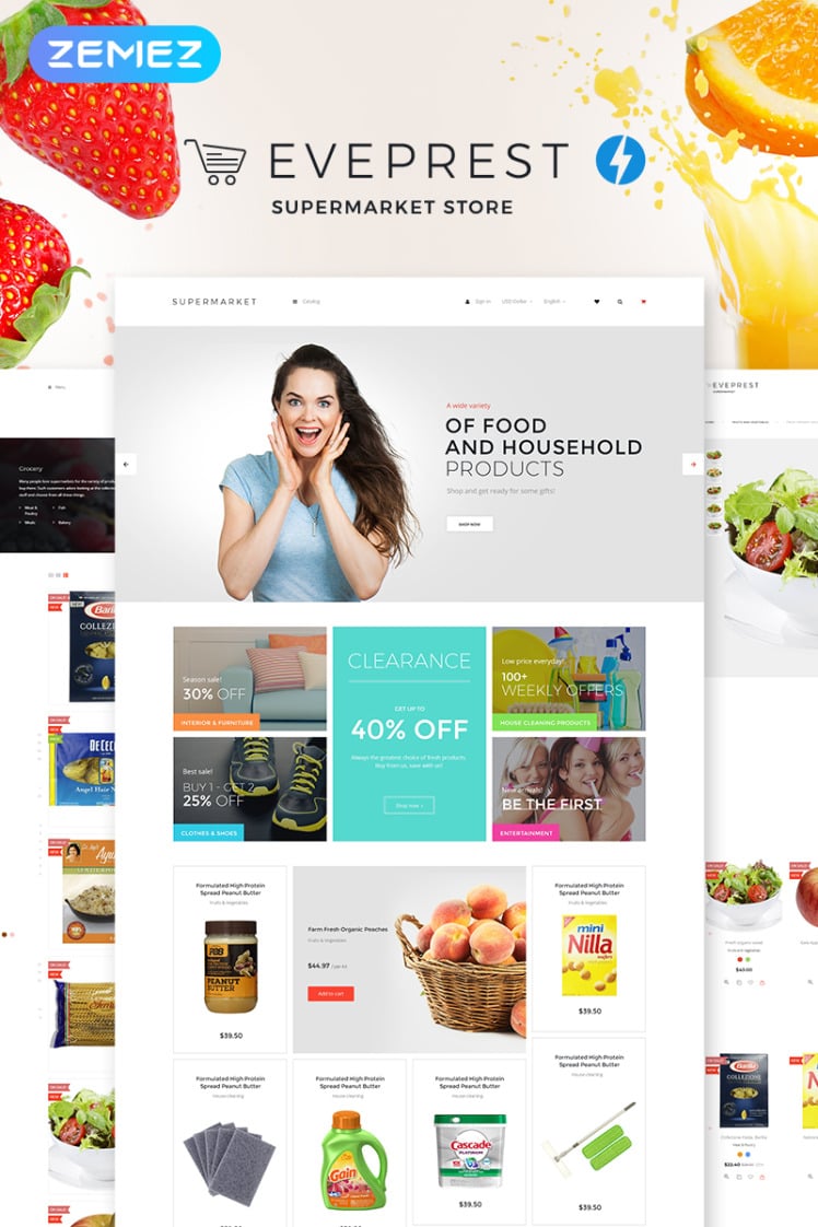Eveprest Supermarket Supermarket Store PrestaShop Themes