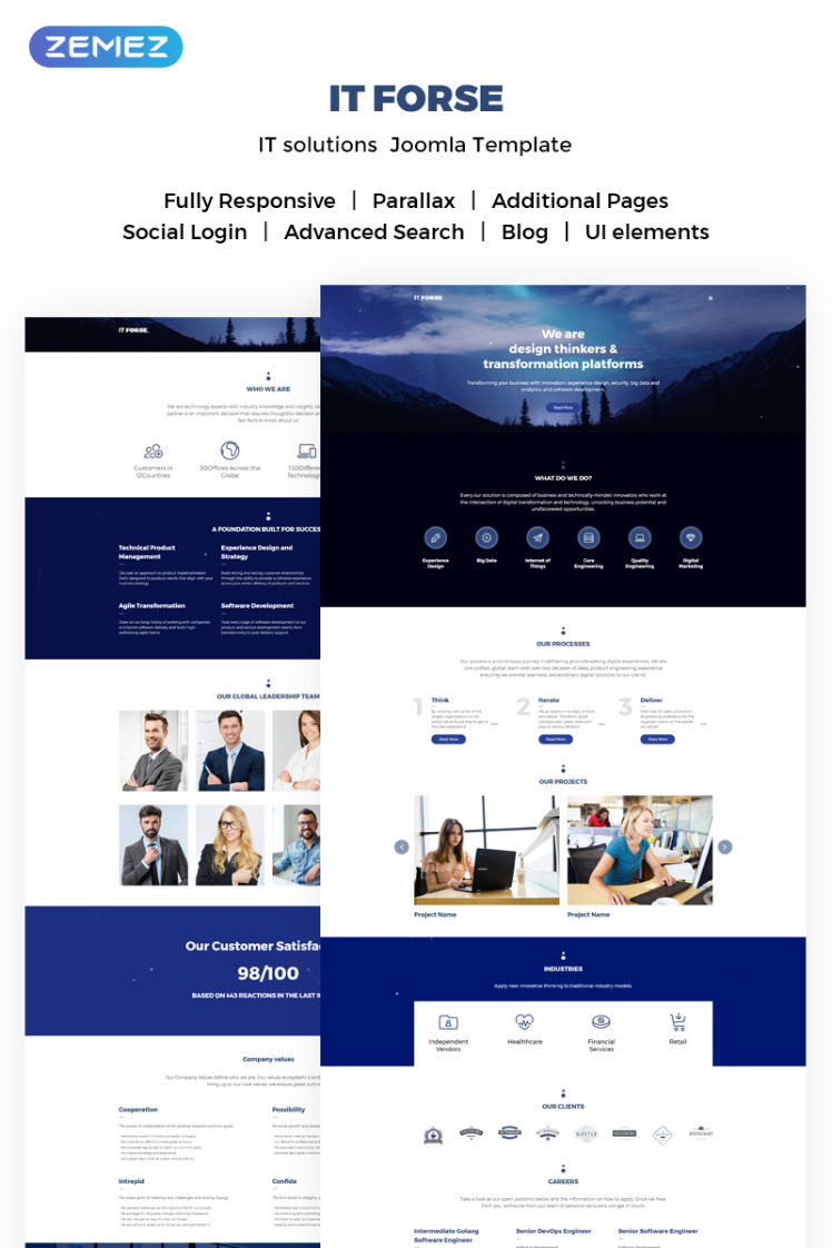 ITforse Elegant Software Company Joomla Templates