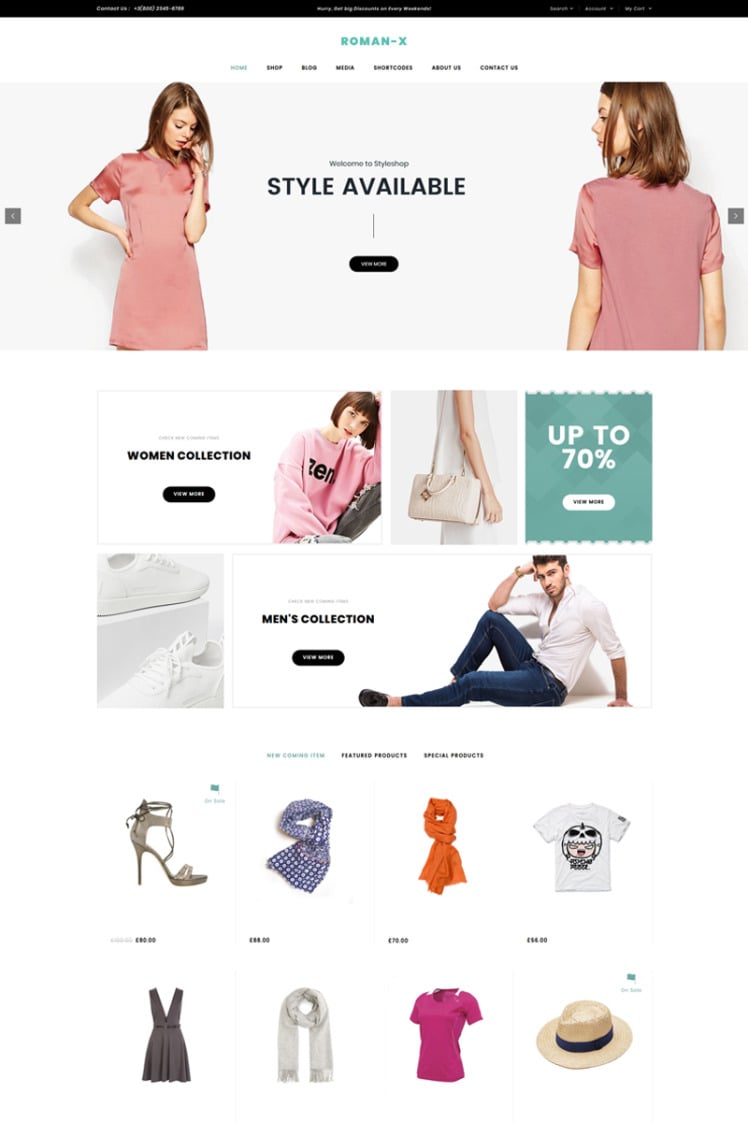 Roman X WooCommerce Theme