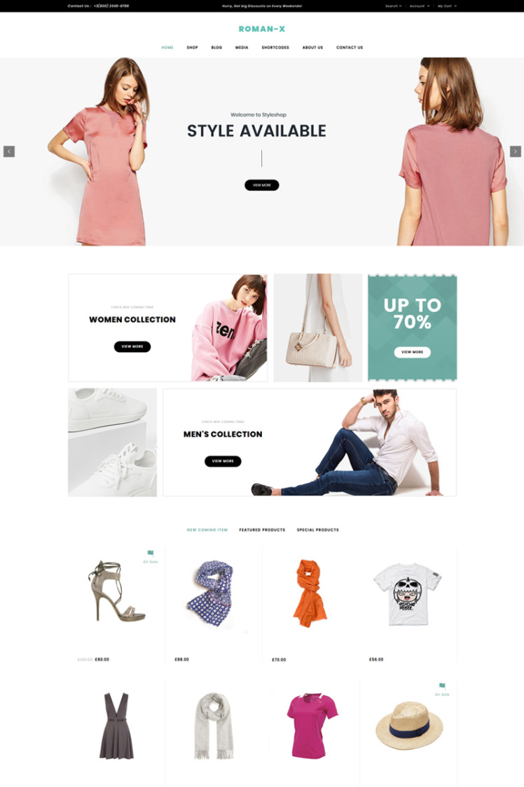 RomanX WooCommerce Theme