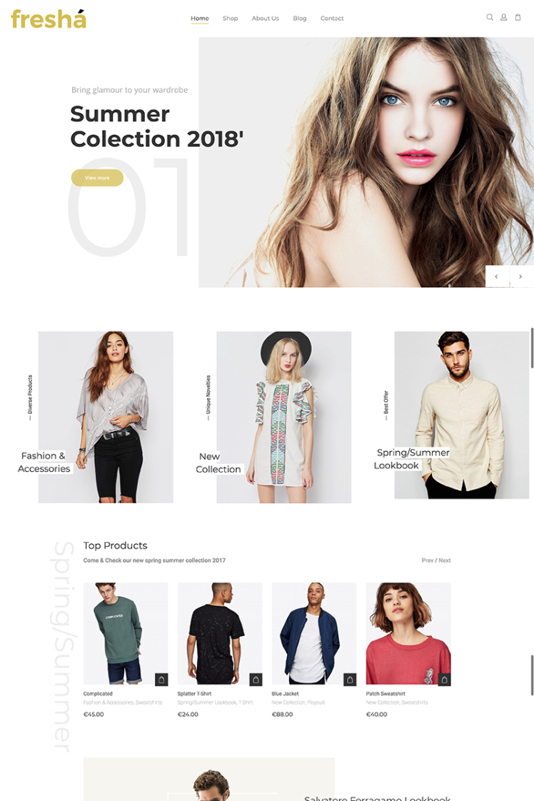 Fresha Elegant Fashion Shop WooCommerce Theme
