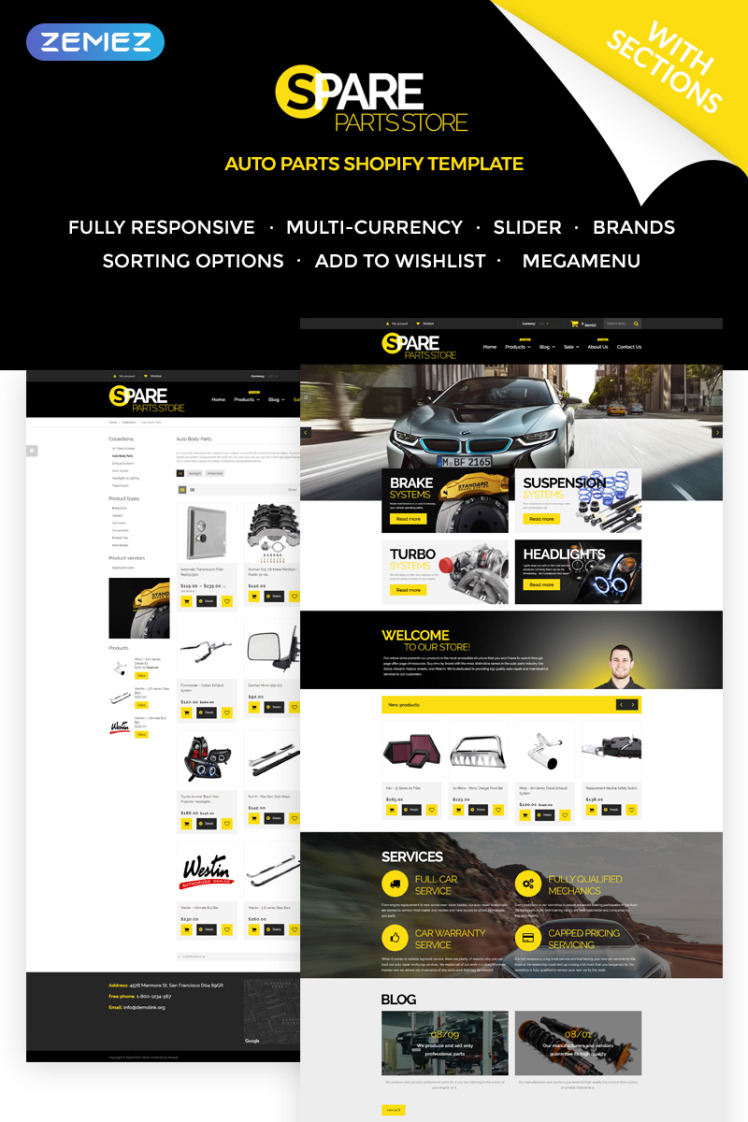 Spare Parts Store Shopify Themes