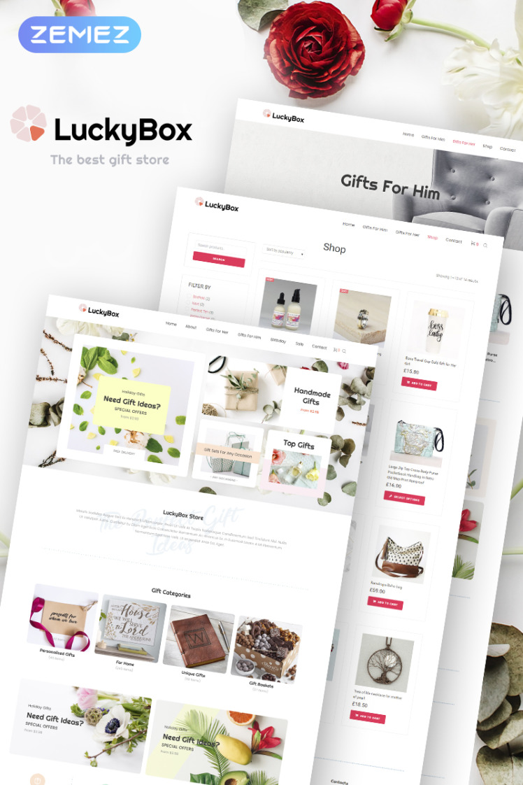 LuckyBox Gift Store Elementor WooCommerce Themes