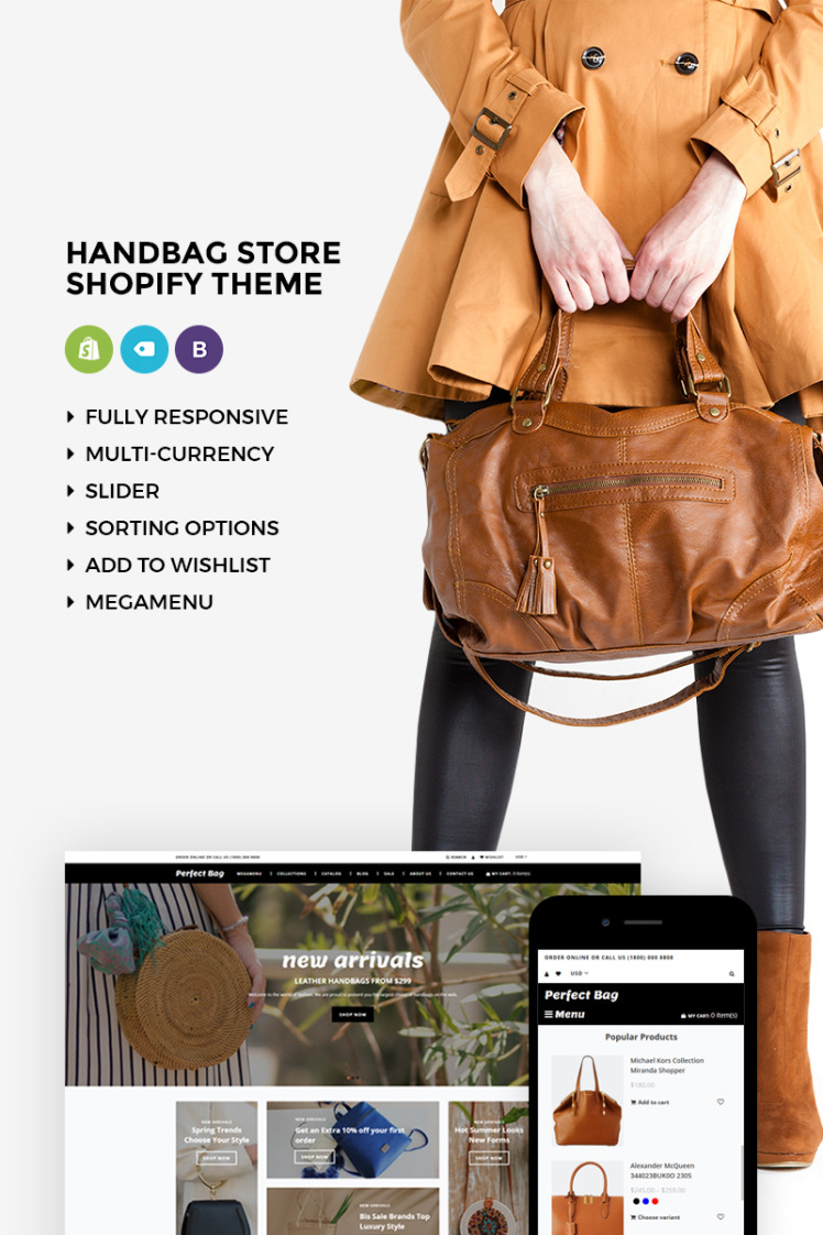 Perfect Bag Elegant Online Handbag Store Shopify Theme #73610