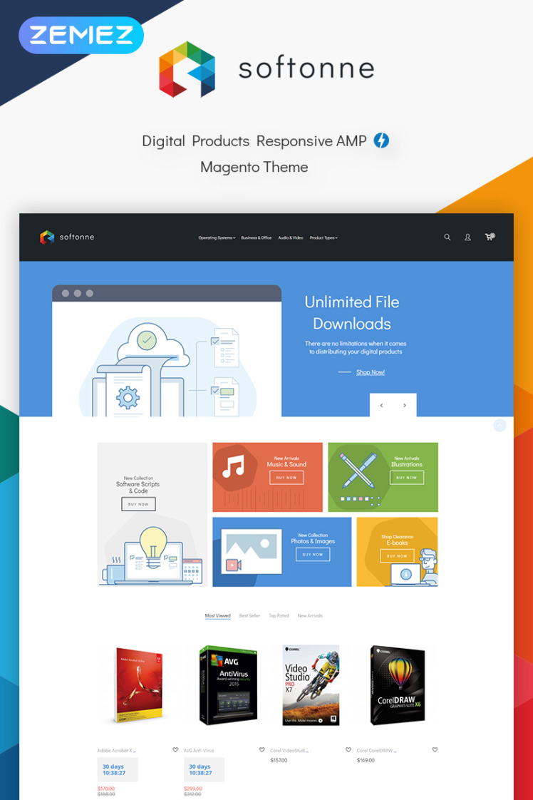 Softonne Digital Products Magento Themes