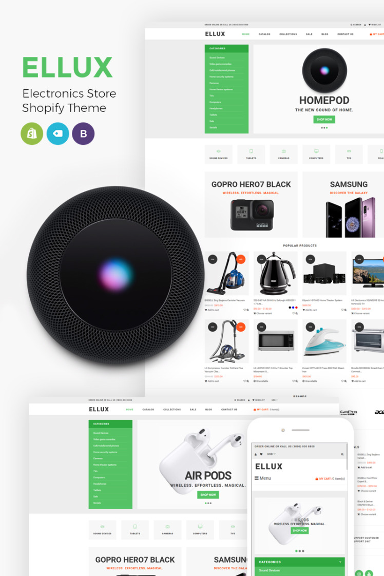 Ellux Electronics Store Shopify Theme