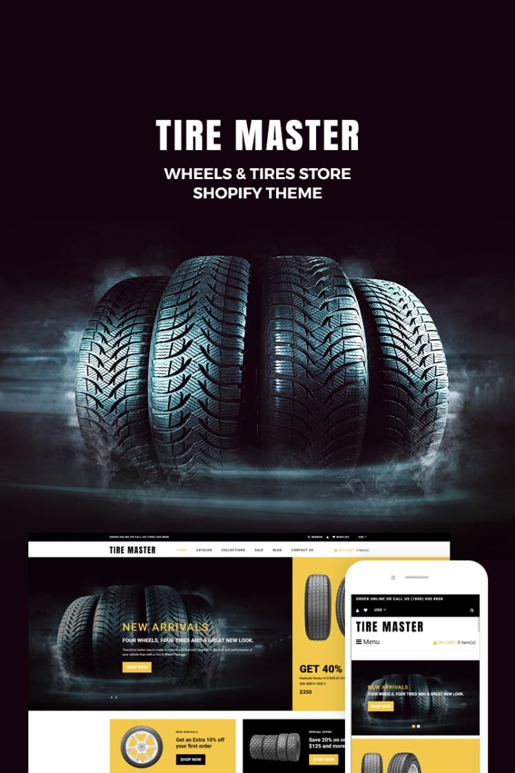 TireMaster Wheels Tires Shop Shopify Themes