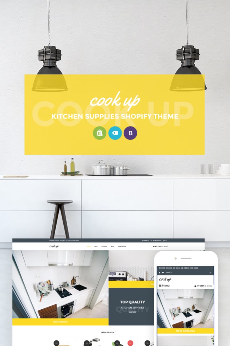 Cook Up Kitchen Supplies Store Shopify Theme #73960