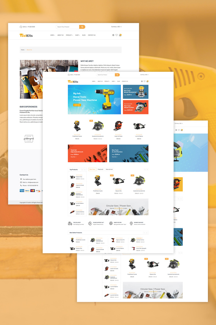 Toolkits Tools Equipment Store Shopify Theme #73915