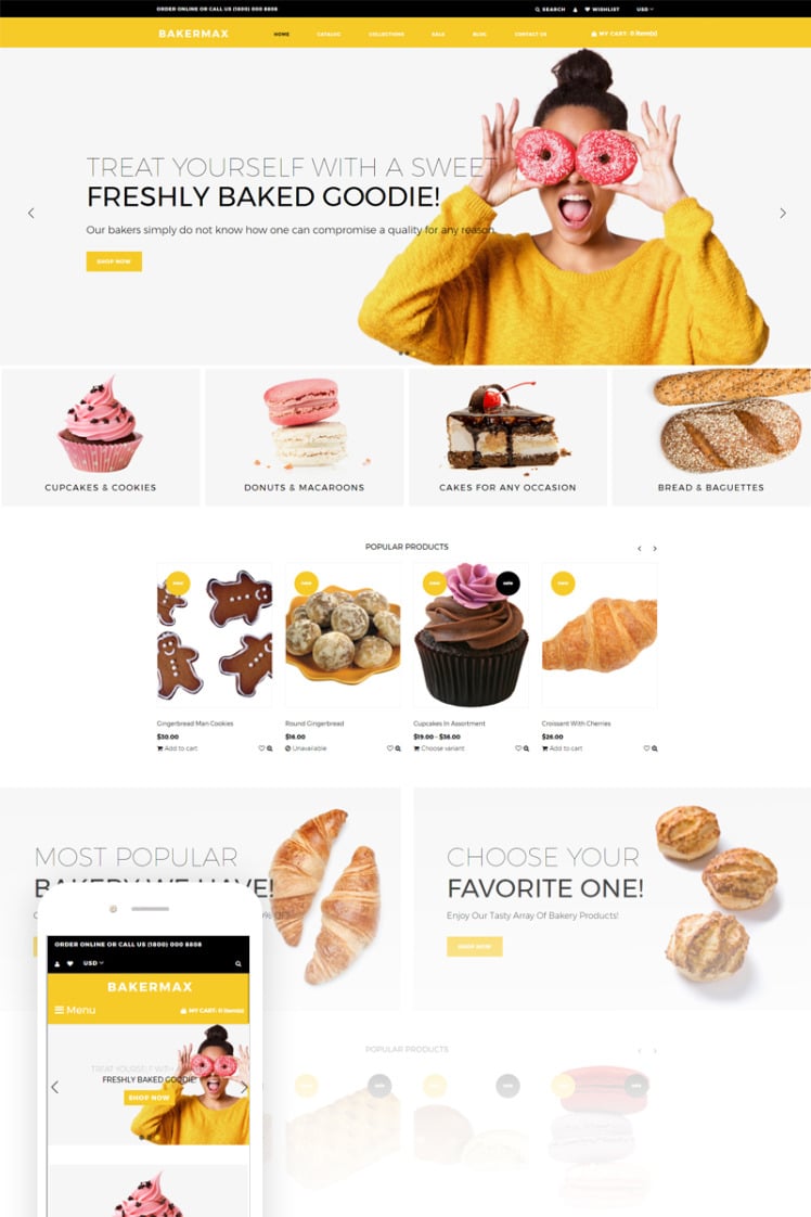 Bakermax Bakery Shop Shopify Theme