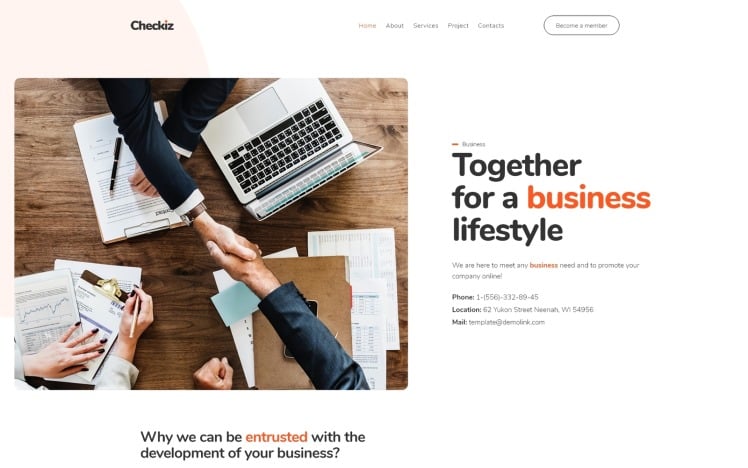 Checkiz Business Marketing Elementor WordPress Theme