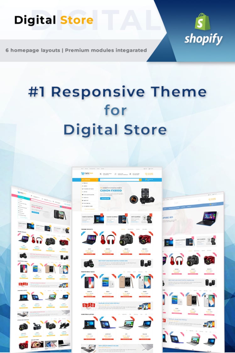 Digital Technology Stores Shopify Theme #74118