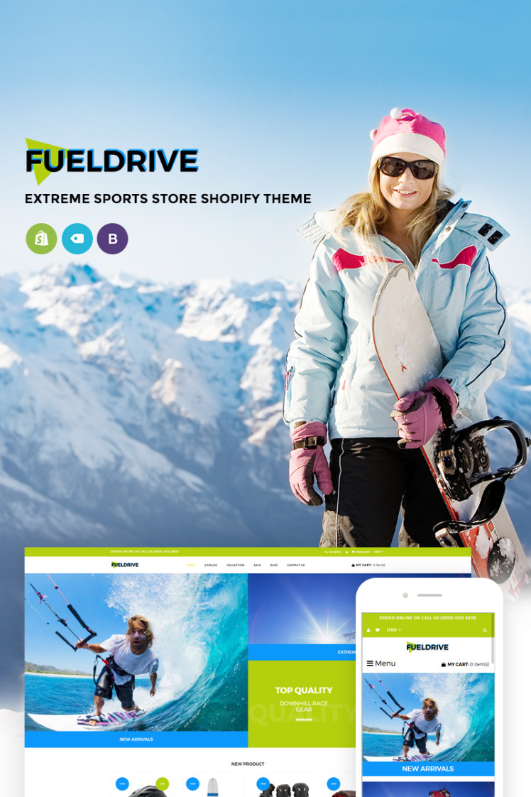 FuelDrive Dynamis Sports Gear Online Store Shopify Theme #74106