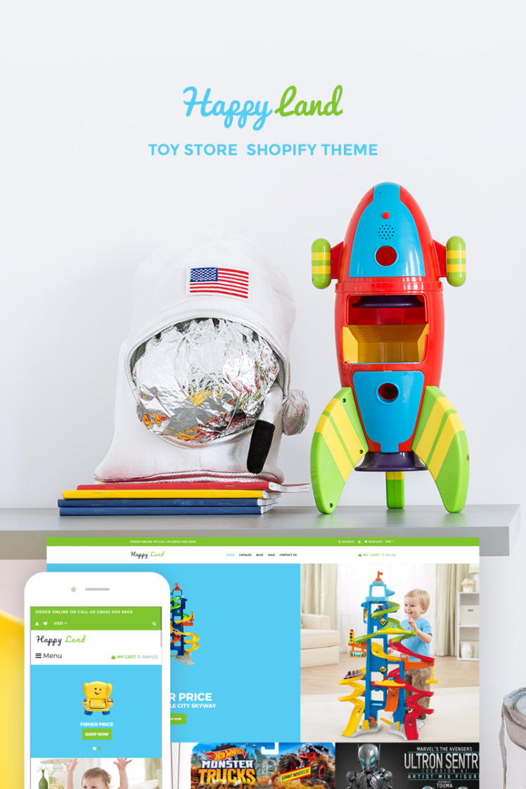 Happy Land Toy Store Shopify Theme #74125