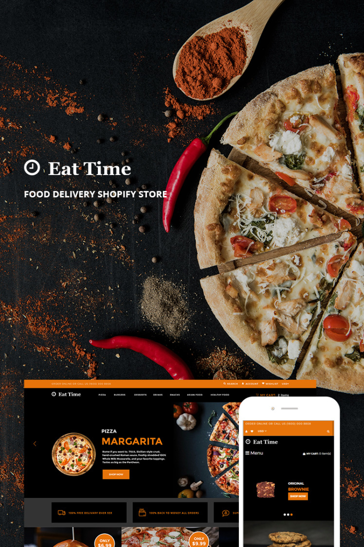 Eat Time Food Delivery Store Shopify Theme