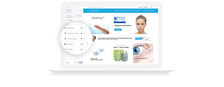 Fresh Look Contact Lens Store Shopify Theme #74340-5