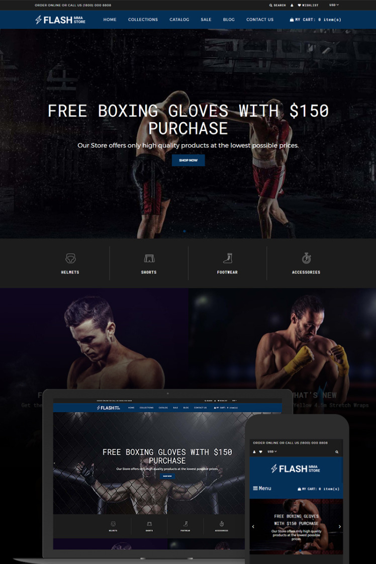 Flash MMA Store Shopify Theme #74366