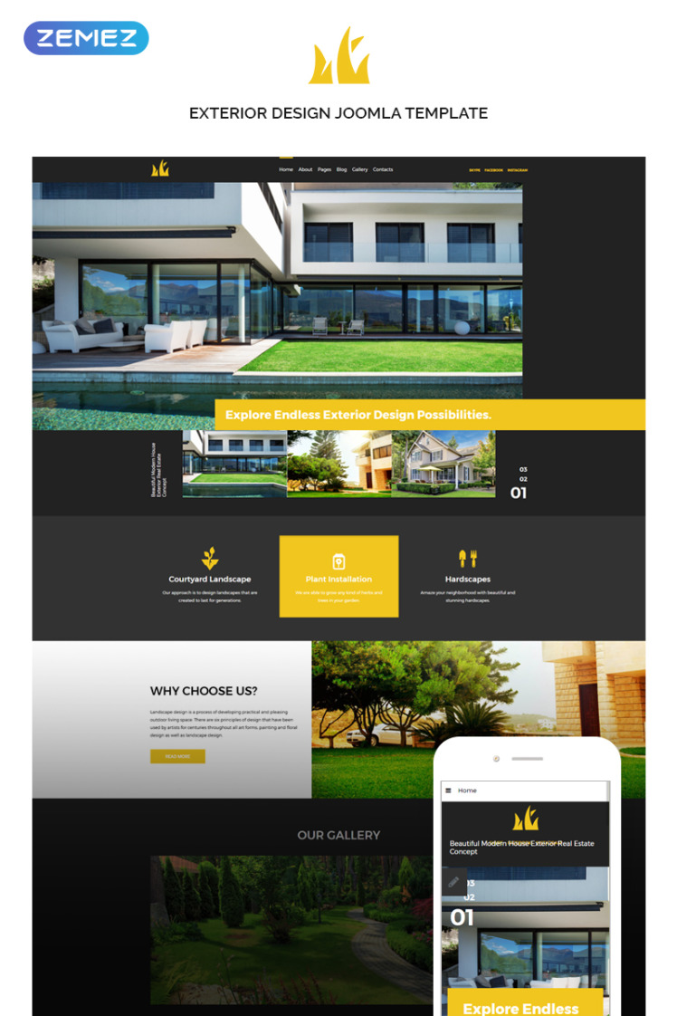 Sweet Home Exterior Design Joomla Templates