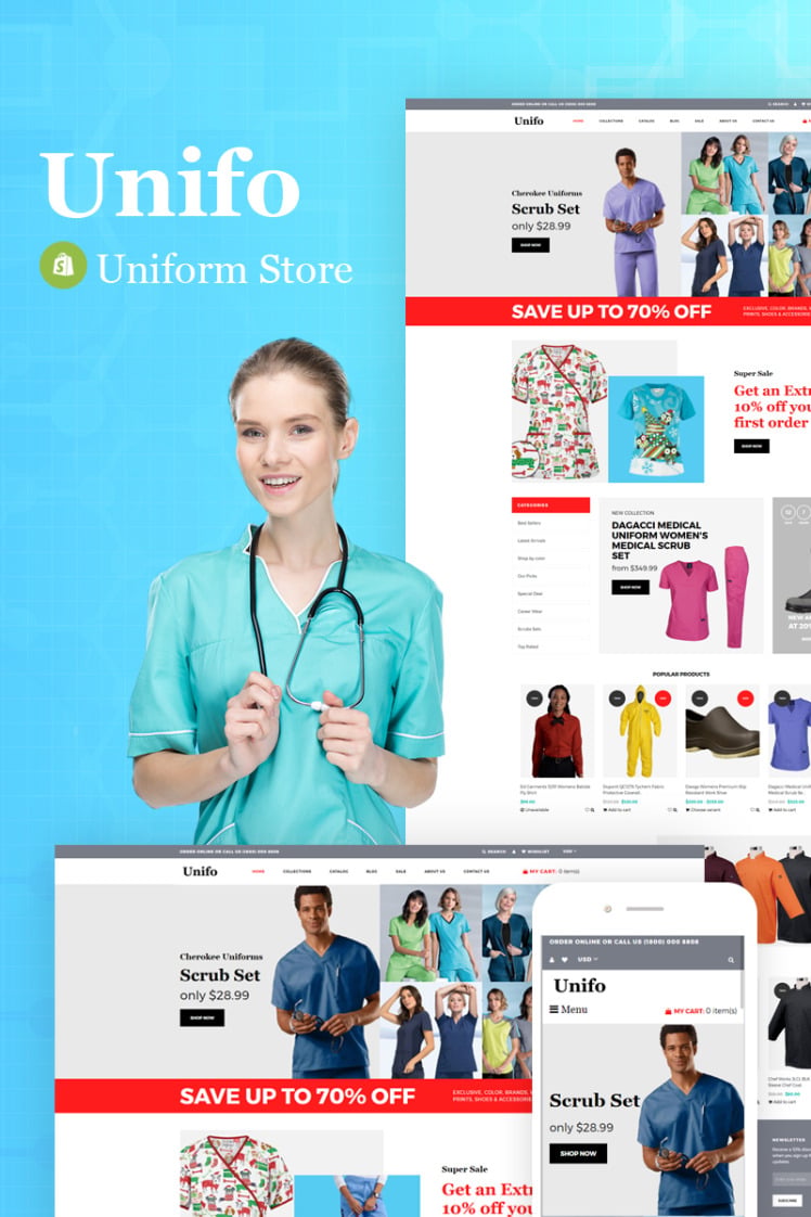Unifo Uniform Store Shopify Theme #74312