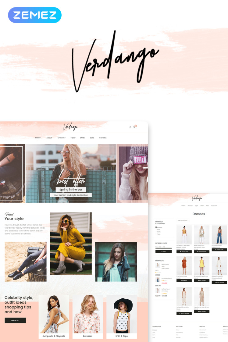Verdango Fashion Store Elementor WooCommerce Themes