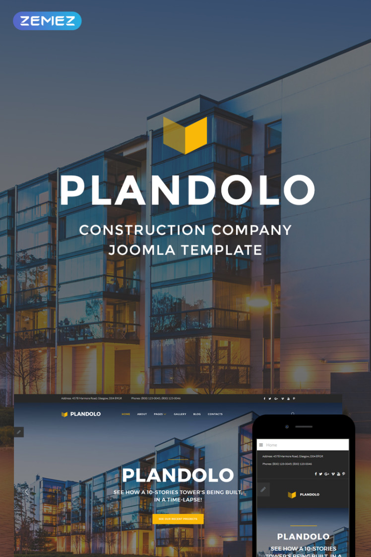 Plandolo Construction Company Joomla Templates