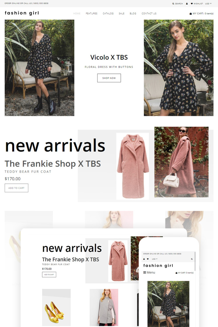 Fashion Girl Women s Clothing Store Ready To Use Shopify Theme #74702