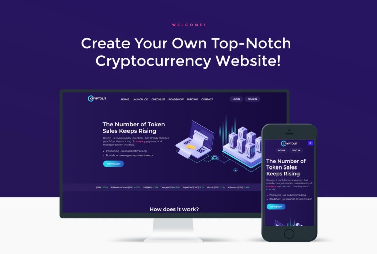 Cryptolit - Cryptocurrency Transactions WordPress Elementor Theme #74856