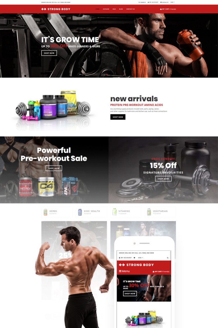 Fuel Hub Sports Nutrition Shopify Online Store Theme #74859