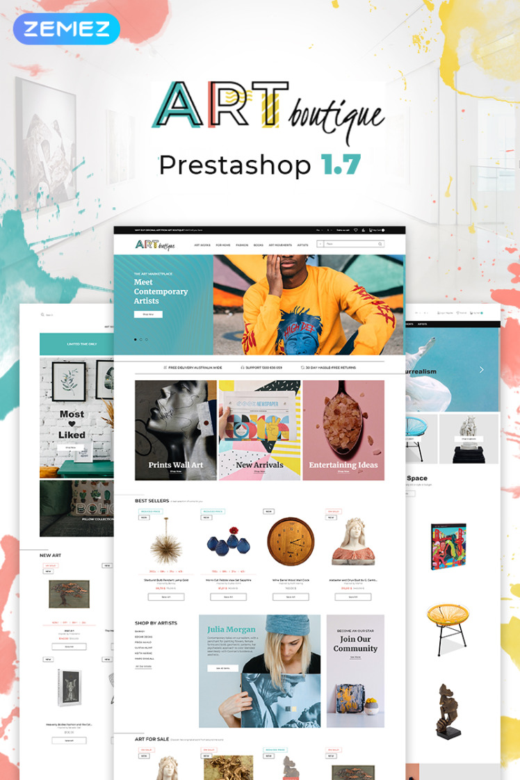 ARTboutique Art Gallery Modern Bootstrap Ecommerce PrestaShop Themes