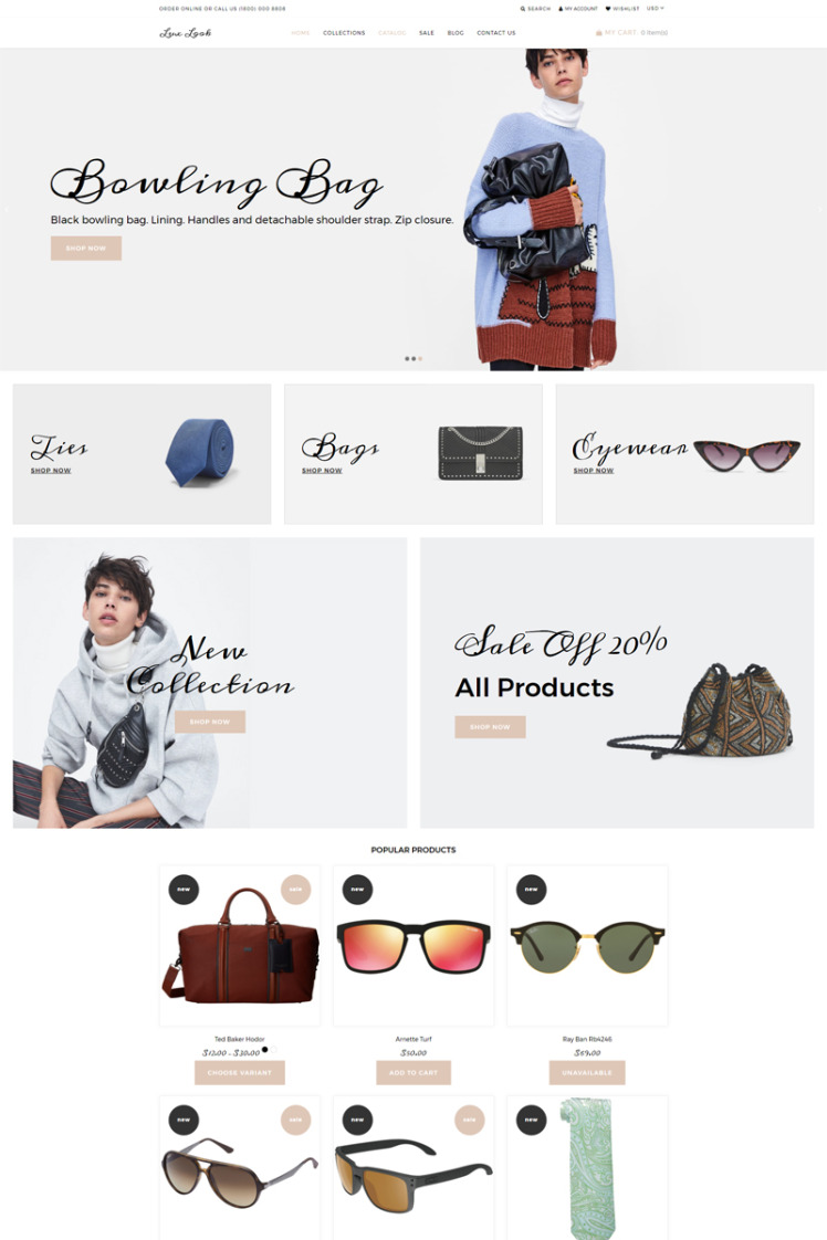 Lux Look Accessories Elegant Shopify Theme #76305