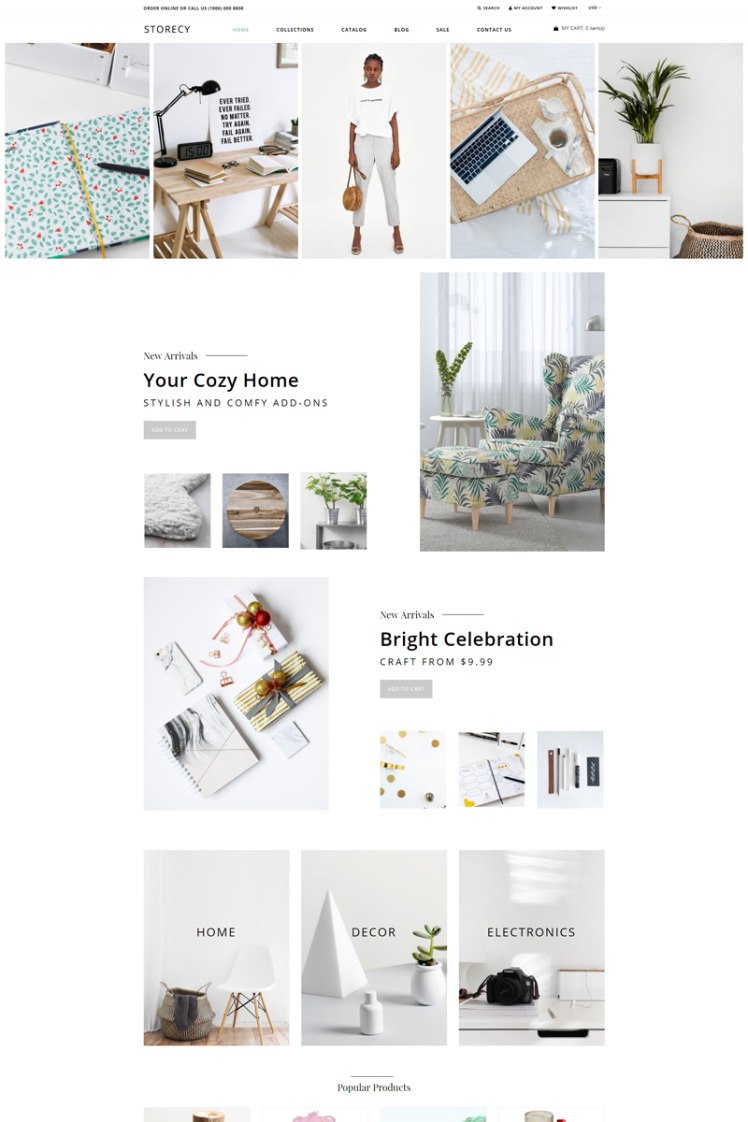 Storecy Wholesale Mega Menu Minimalistic Shopify Theme #76483