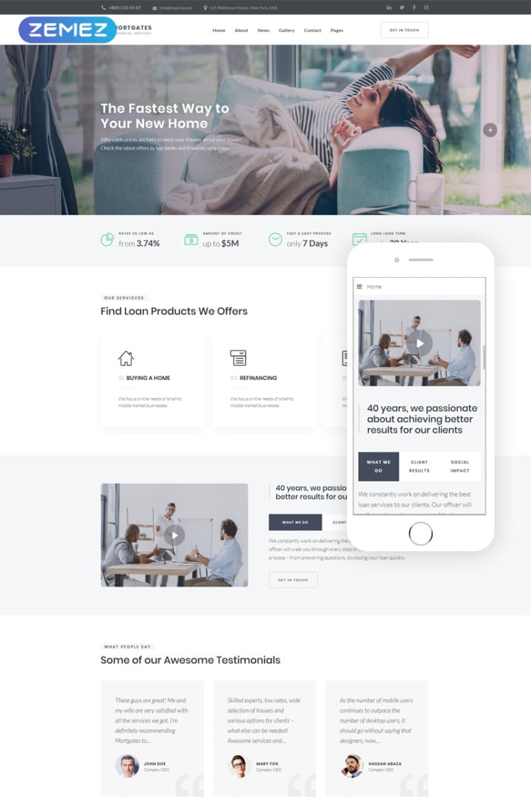 MortGates Financial Services Modern Joomla Templates