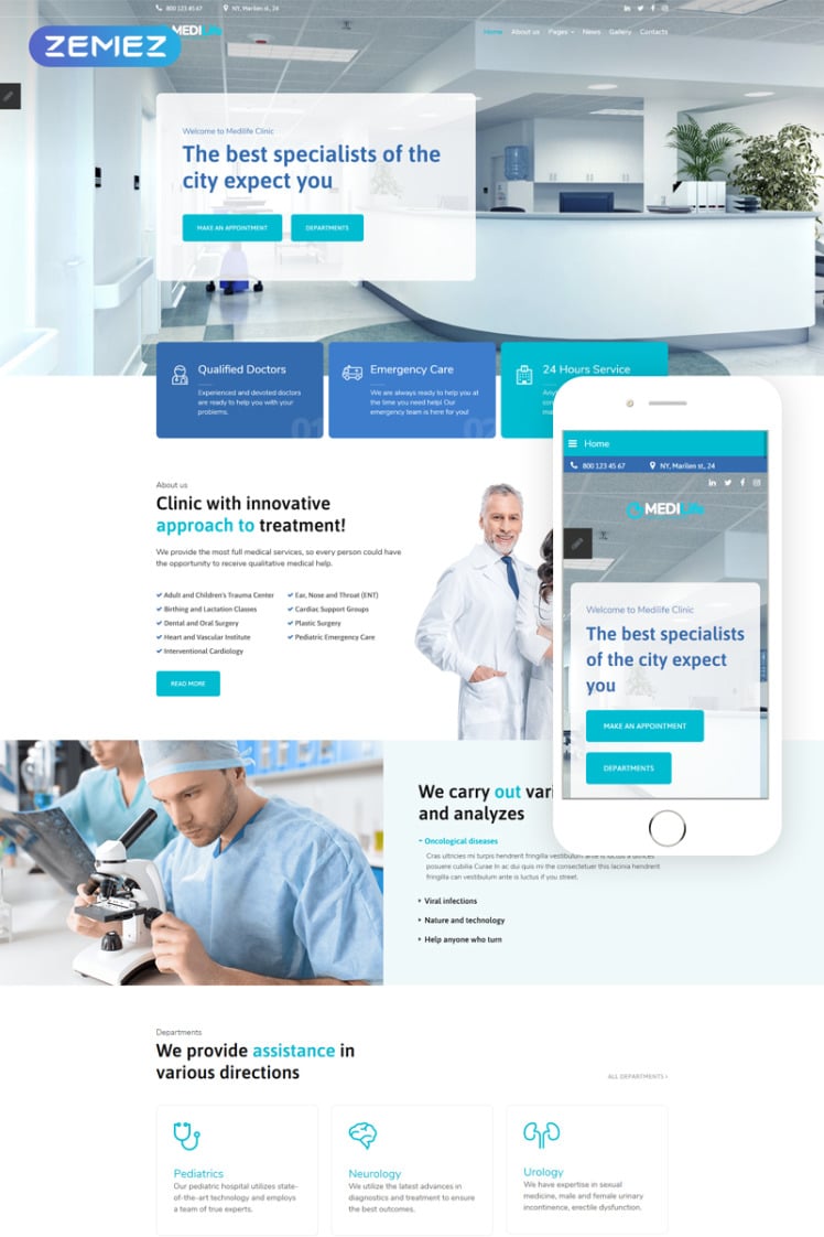 MEDILife Medical Sticky Menu Modern Joomla Templates