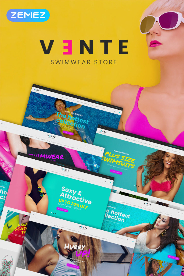 Vente Swimwear Store Clean Bootstrap Ecommerce PrestaShop Themes