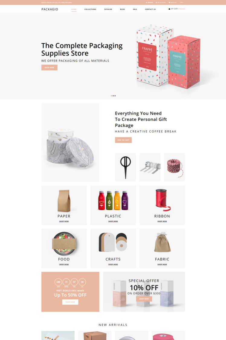 Packagio Maintenance Clean Shopify Theme #76990