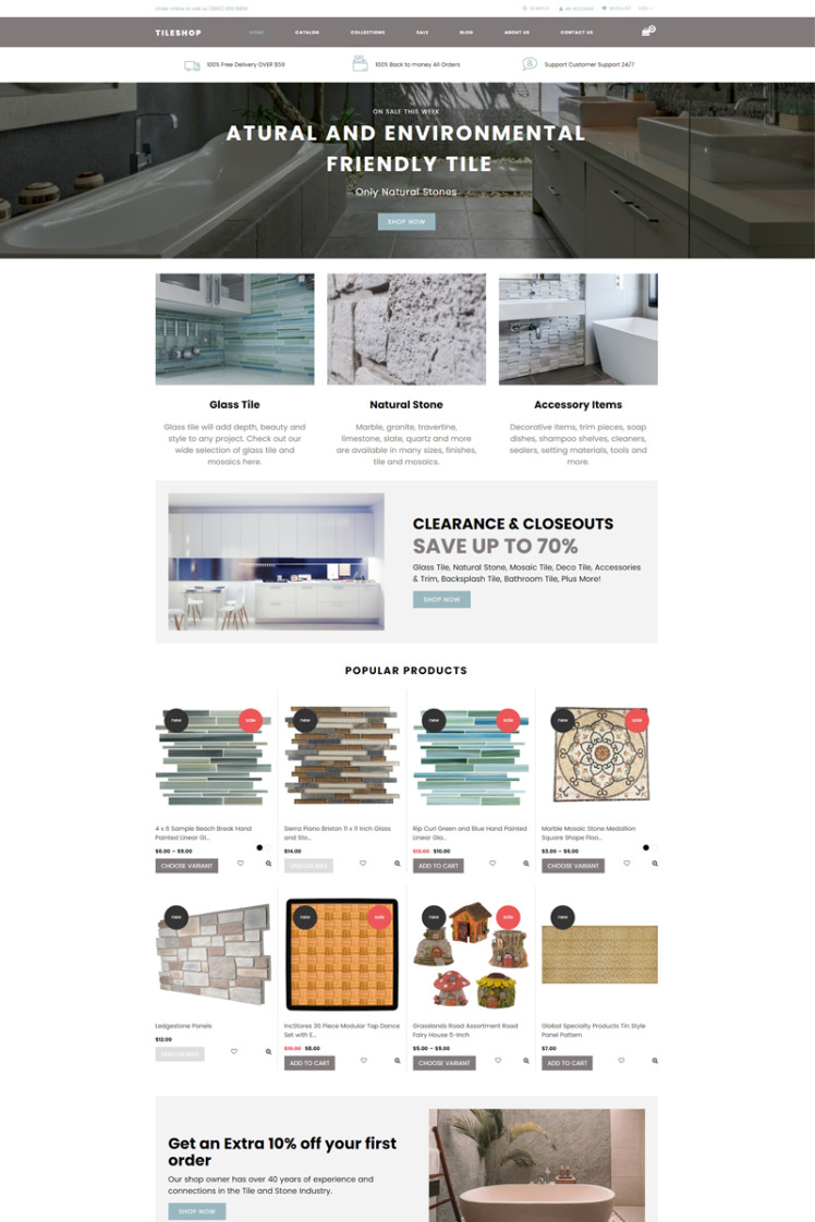 Tileshop Interior Furniture Clean Shopify Theme #76940