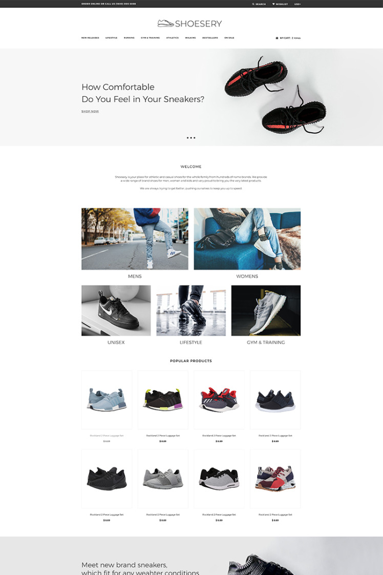 Shoesery Shoe Store Clean Shopify Theme #77026