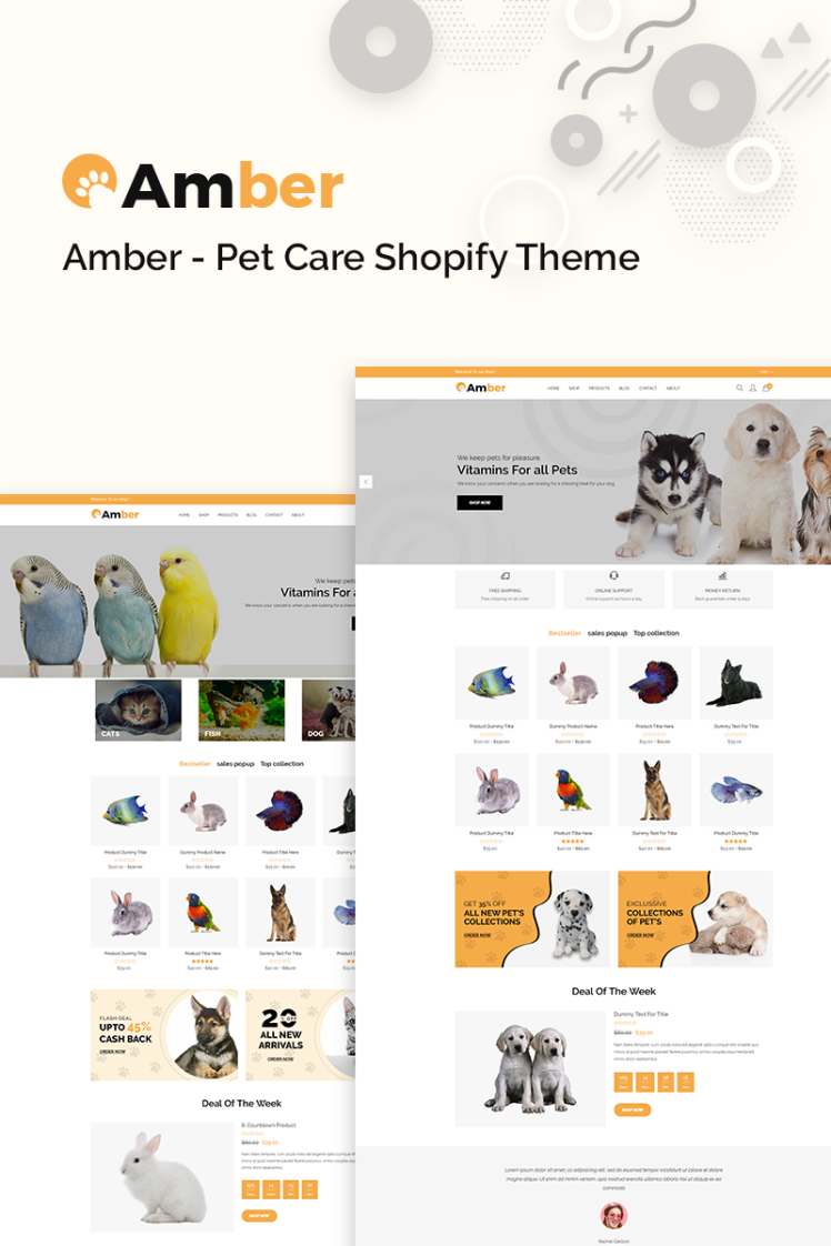 Amber Pet Care Shopify Theme