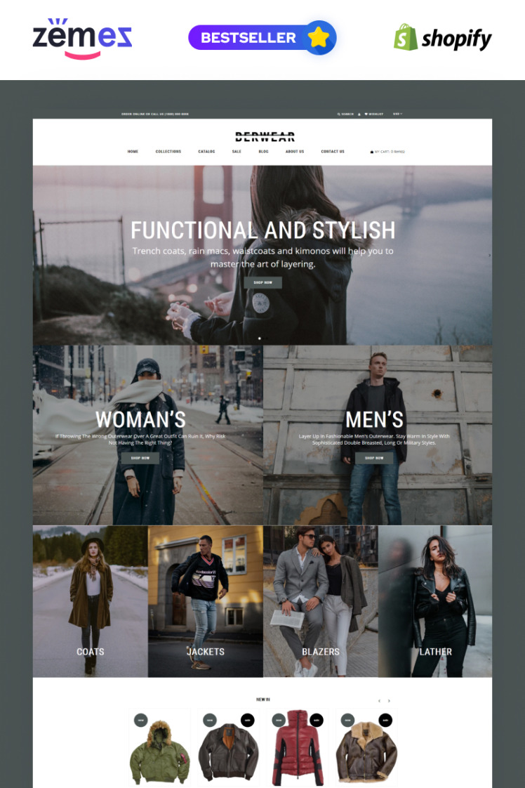 BERWEAR Fashion Multipage Elegant Shopify Theme