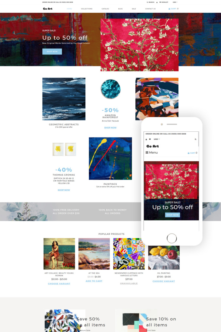 Go Art Art Clean Creative Shopify Theme