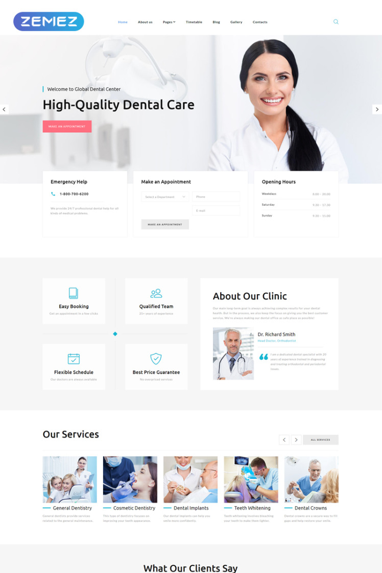 Global Dental Center Dentistry Clean Usable Joomla Templates