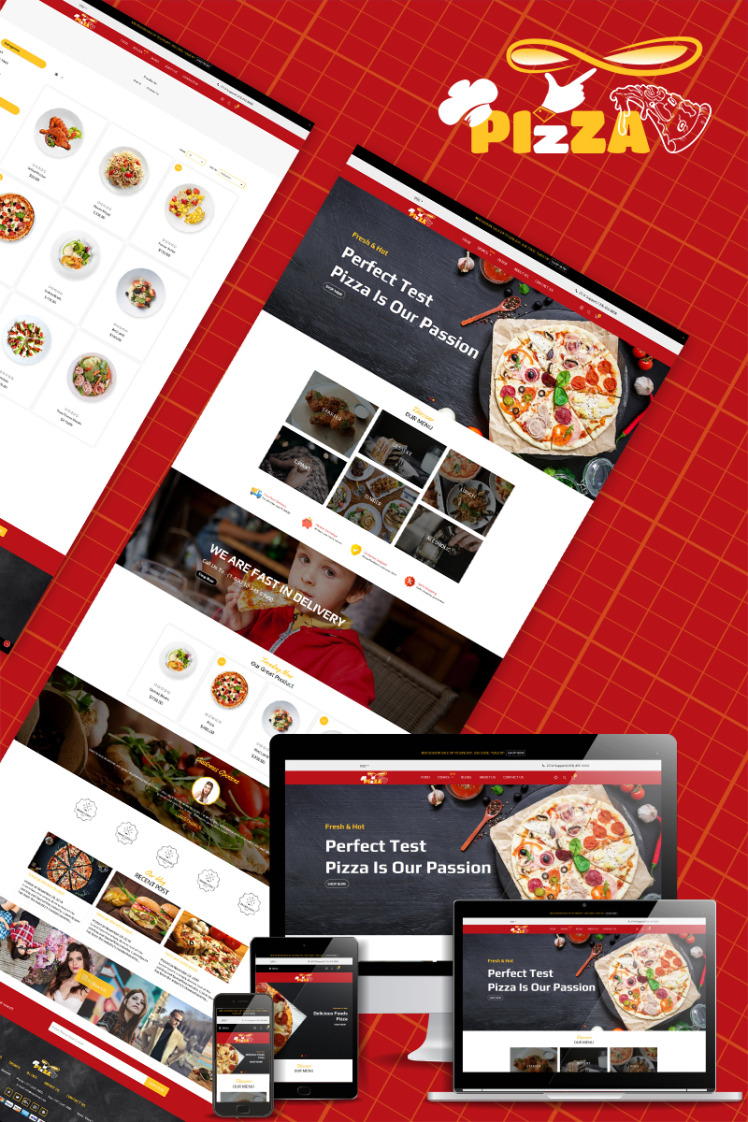 Pizza Food Multipurpose Shopify Theme #77964