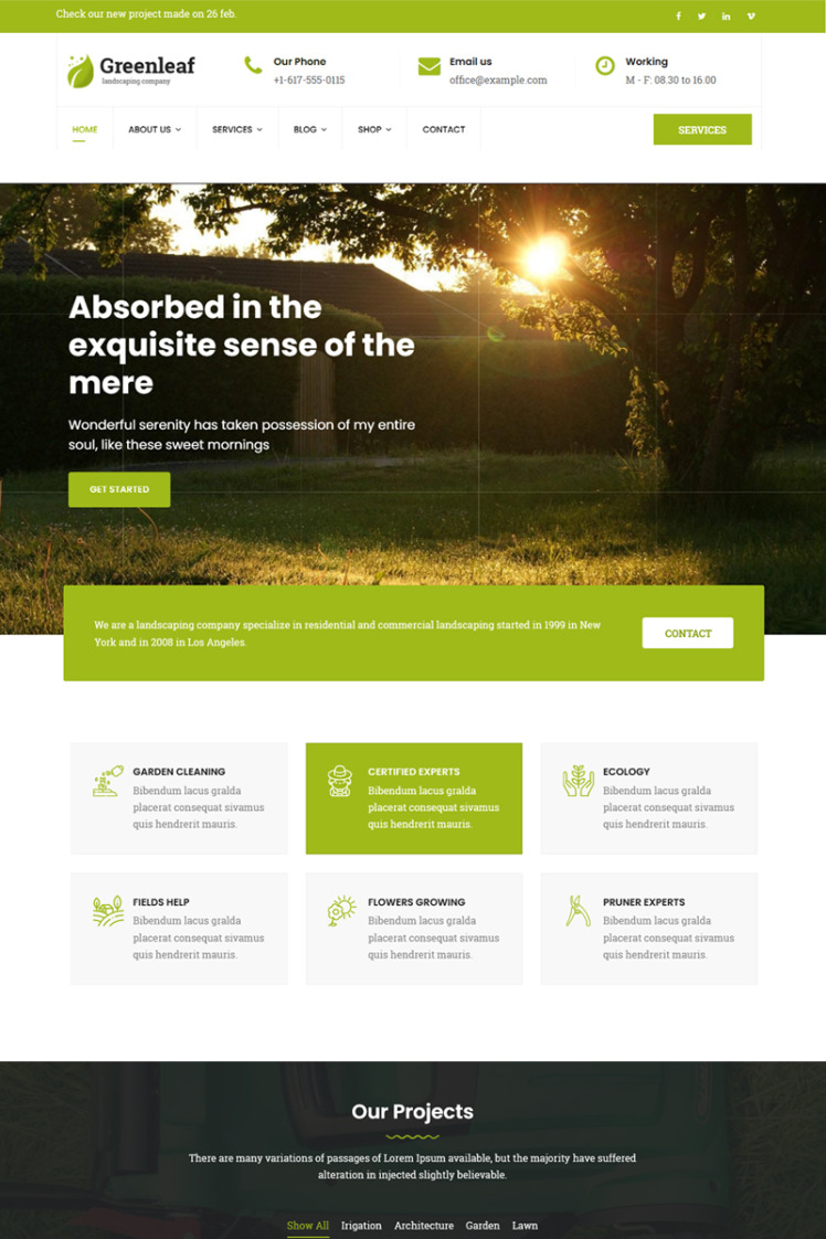 Greenleaf Gardening Lawn Landscaping Joomla Templates