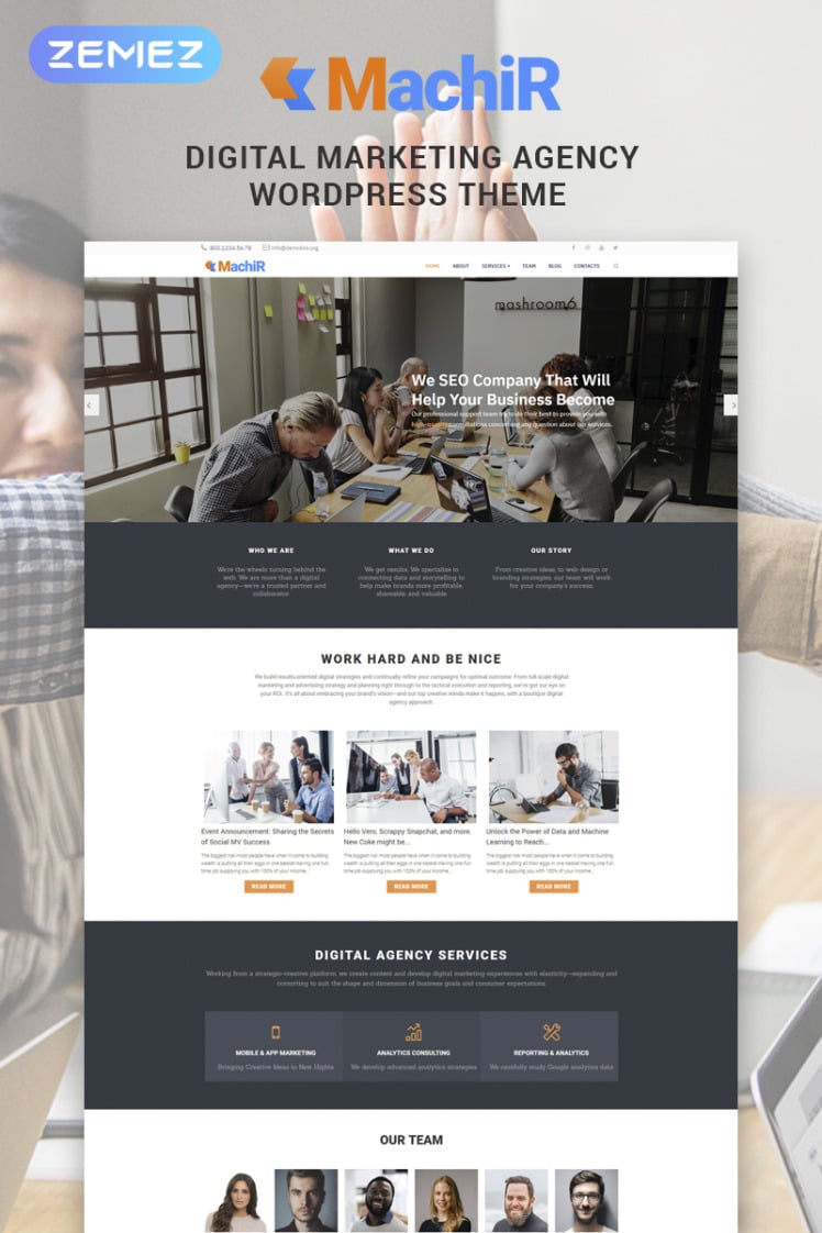 Machir Digital Marketing Agency Multipurpose Modern Elementor WordPress Themes