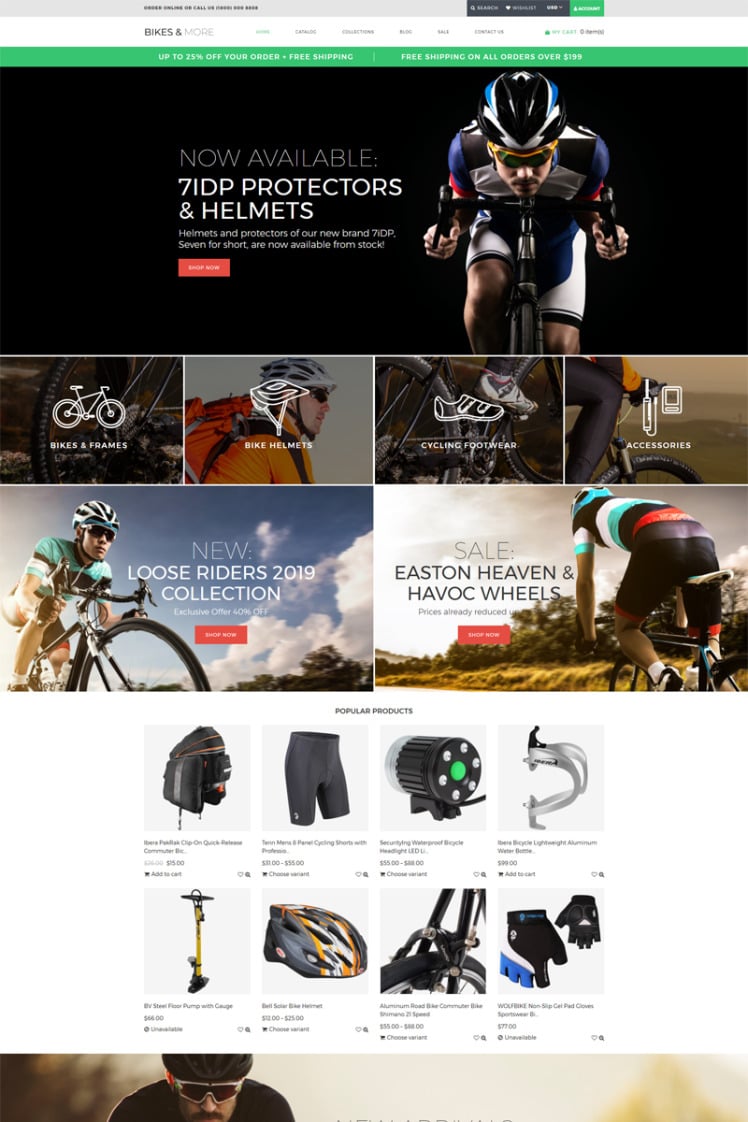 Bikes More Bike Shop Modern Shopify Themes