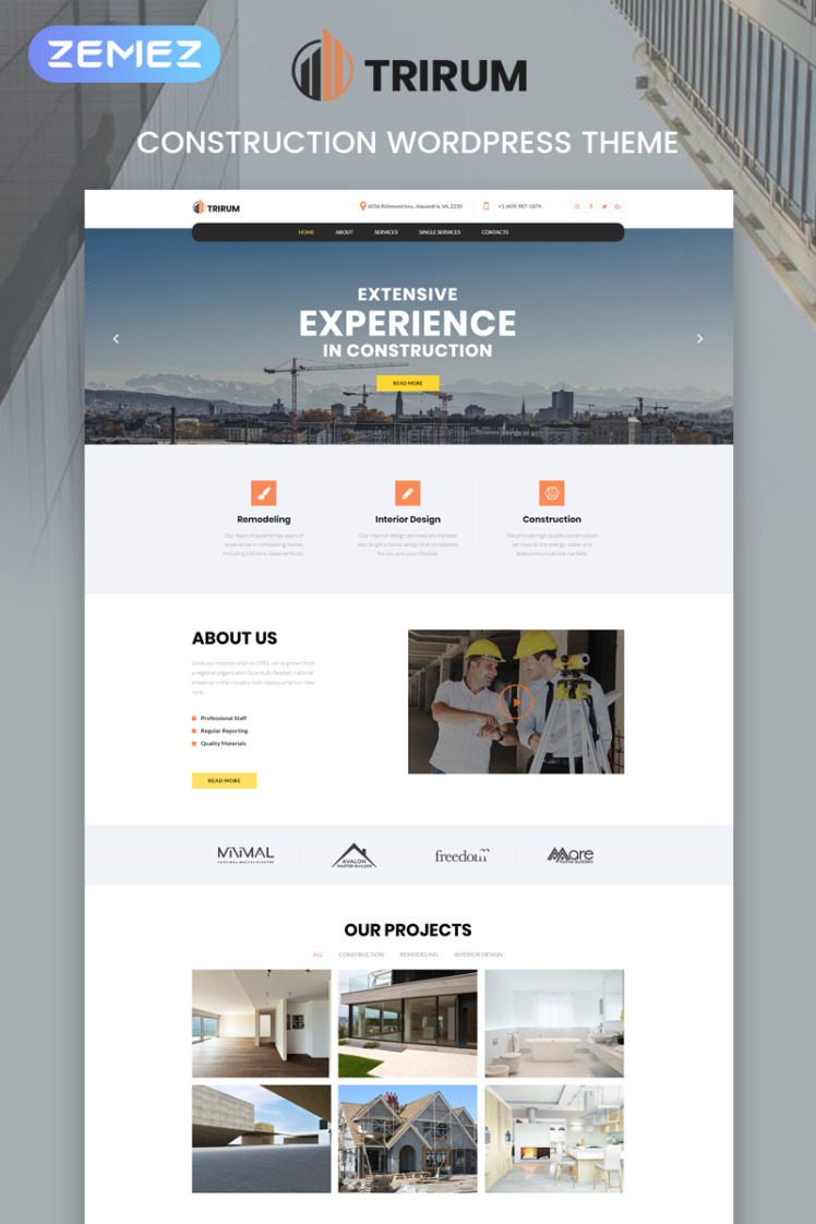 Trirum Construction Multipurpose Modern WordPress Elementor Theme